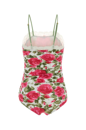 Printed stretch nylon bodysuit CHLOE (CH26UBD33338)