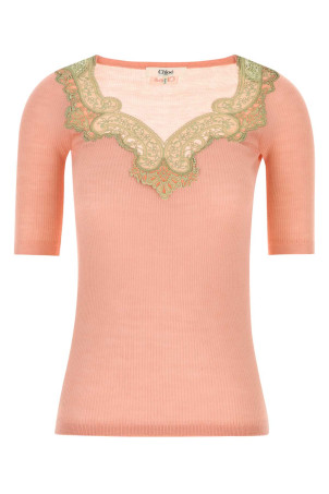 Pink wool t-shirt CHLOE (CH26UMP31665)