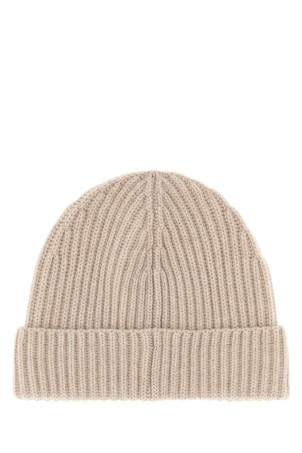 Sand cashmere beanie hat Beige LOEWE (KSA9OT1X01)