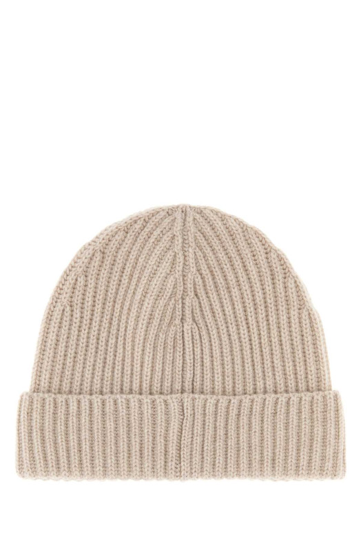 Sand cashmere beanie hat Beige LOEWE (KSA9OT1X01)