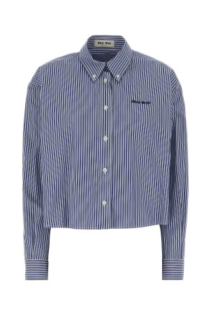 Embroidered poplin shirt MIU MIU (MK2047SOOO195D)