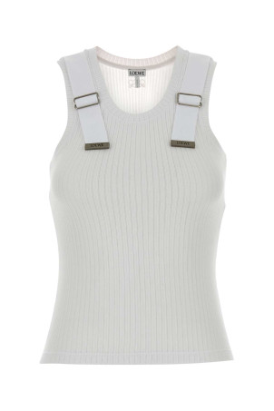 White stretch cotton tank top White LOEWE (S540Y23X59)