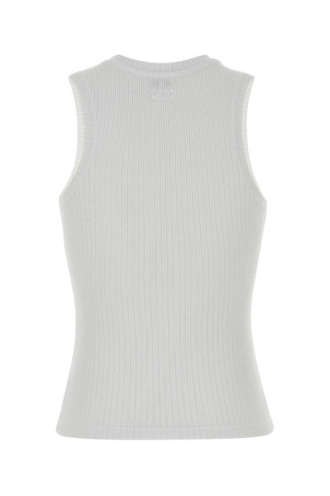 White stretch cotton tank top White LOEWE (S540Y23X59)