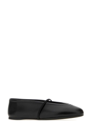 Black leather ballerinas Black MIU MIU (5F334EF005070)