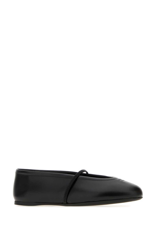 Black leather ballerinas Black MIU MIU (5F334EF005070)