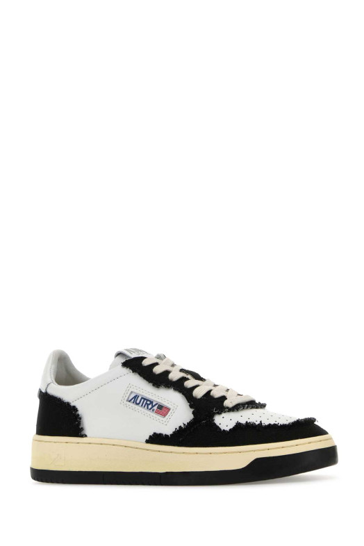 Two-tone leather and fabric Medalist sneakers AUTRY (AULW)