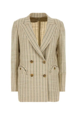 Embroidered linen blend blazer BLAZE (BZEBD19SSRE)