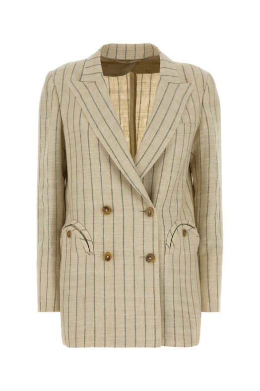 Embroidered linen blend blazer BLAZE (BZEBD19SSRE)