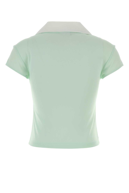 Mint green polyester polo shirt COURREGES (126JPO057JS0195)