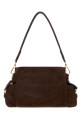 Dark brown suede shoulder bag PRADA (1BD394VNOO008)
