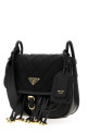 Black canvas and leather crossbody bag Black PRADA (1BD412VOOU2ZU8)