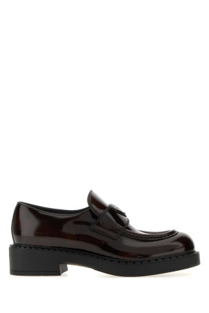 Dark brown leather loafers PRADA (1D246MFG050X6O)
