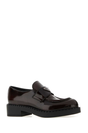 Dark brown leather loafers PRADA (1D246MFG050X6O)