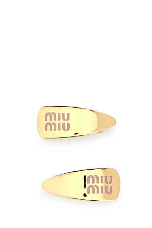Gold metal hair clip MIU MIU (5IF1732F6T)
