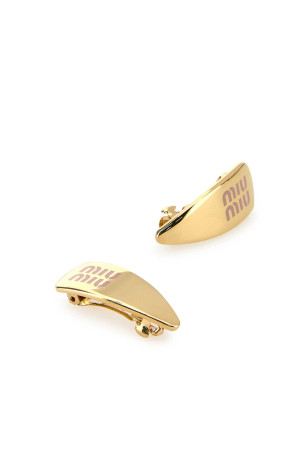 Gold metal hair clip MIU MIU (5IF1732F6T)