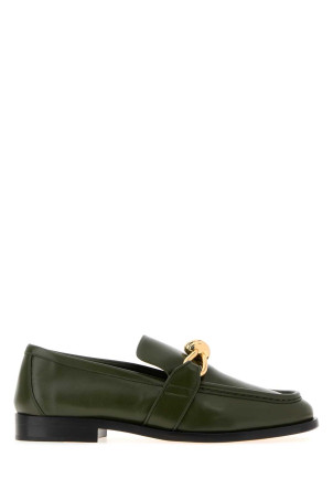 Olive green leather Astaire loafers BOTTEGA VENETA (796697V5DZ0)