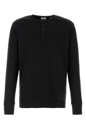 Black stretch cotton t-shirt Black BURBERRY (8123999)