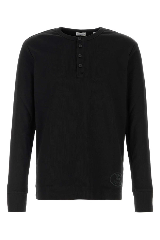 Black stretch cotton t-shirt Black BURBERRY (8123999)