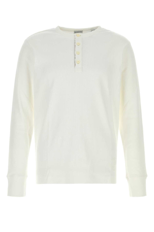 White cotton stretch t-shirt BURBERRY (8128299)