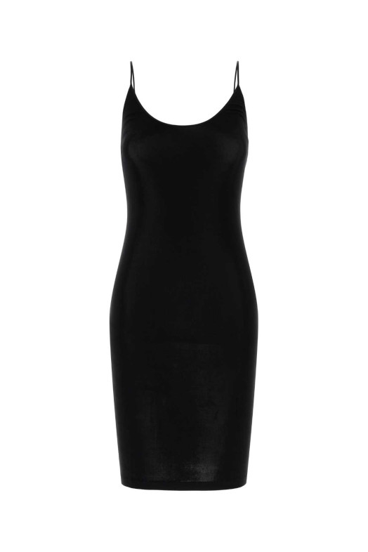 Black stretch viscose dress Black SAINT LAURENT (868281Y38DS)