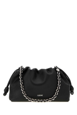 Black leather medium Flamenco Purse clutch Black LOEWE (A411FCRXAP)