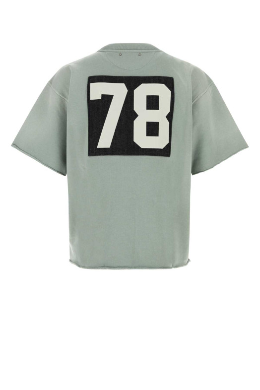 Sage green cotton oversize t-shirt GOLDEN GOOSE DELUXE BRAND (GUP02853P002632)