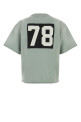 Sage green cotton oversize t-shirt GOLDEN GOOSE DELUXE BRAND (GUP02853P002632)