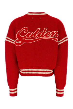Red cotton oversize sweater GOLDEN GOOSE DELUXE BRAND (GWP02794P002672)