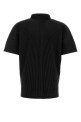 Black polyester polo shirt HOMME PLISSE' ISSEY MIYAKE (HP66JM061)
