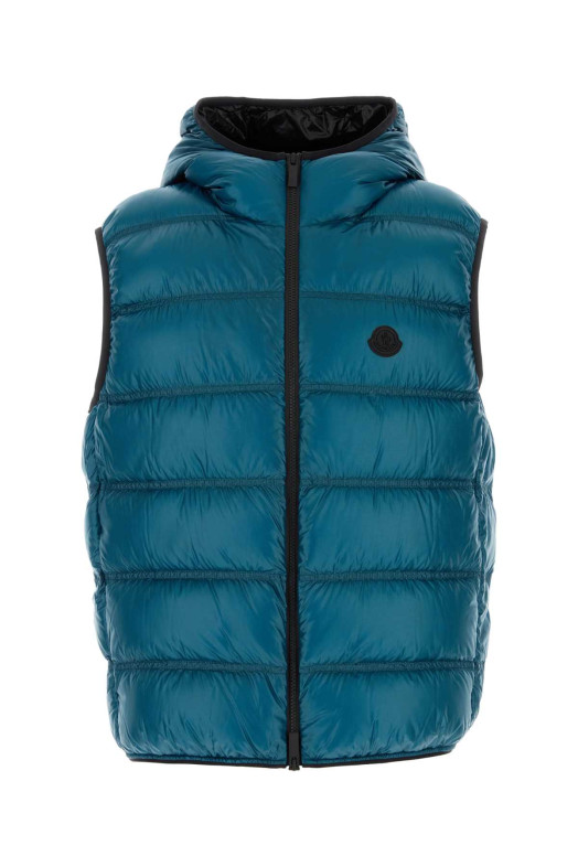 Petrol blue nylon sleeveless Pantestrel down jacket MONCLER (L20911A00034595B1)
