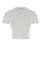 White cotton t-shirt Black MIU MIU (MJNA45SOOO6398)