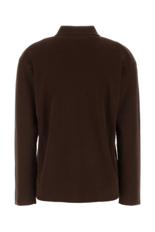 Chocolate wool polo shirt MIU MIU (MML05USOOO1903)