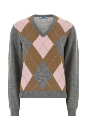 Grey cashmere sweater PRADA (P24G3QSOOO6519)