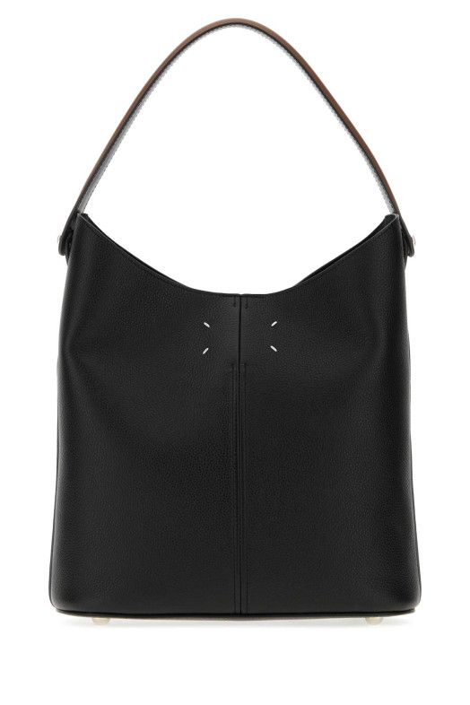 Black leather Dress-Age shopping bag MAISON MARGIELA (SB2WD0096P7268)