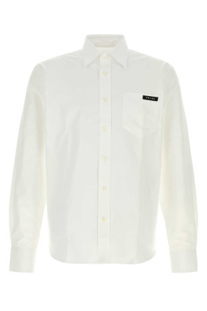 White poplin shirt Black PRADA (UCN719SOOO19S1)