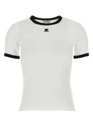 White cotton t-shirt COURREGES (VESJTS017JS0070)