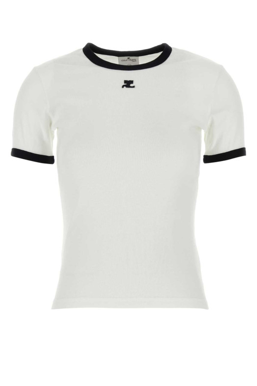 White cotton t-shirt COURREGES (VESJTS017JS0070)