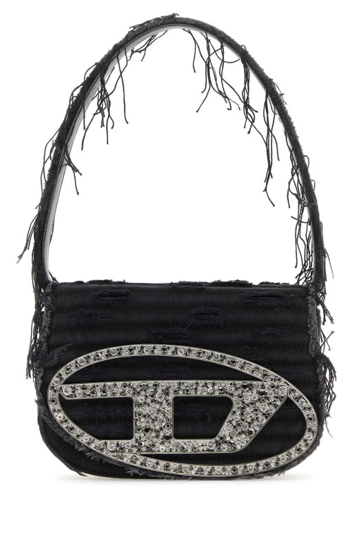 Black denim 1DR shoulder bag DIESEL (X08396P6319)