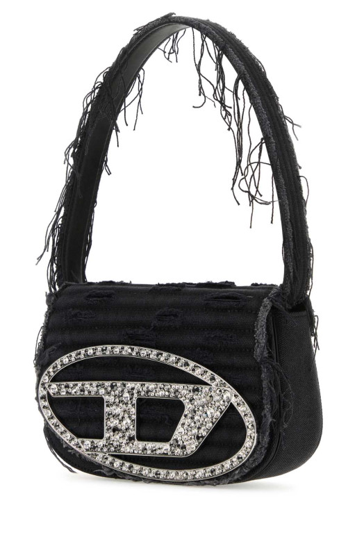 Black denim 1DR shoulder bag DIESEL (X08396P6319)