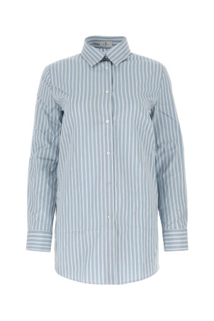Embroidered poplin shirt Blue ETRO (124006803)