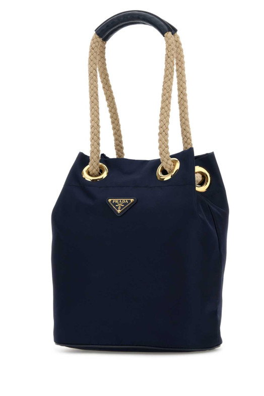 Navy blue Re-Nylon Prada Mariner bucket bag PRADA (1BE0822HG8)
