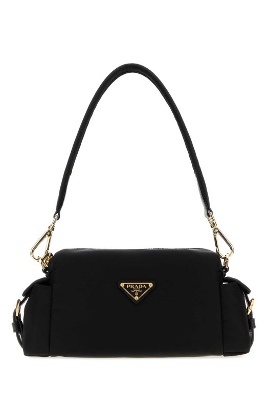 Black canvas shoulder bag Black PRADA (1BH232VNOORDLN)