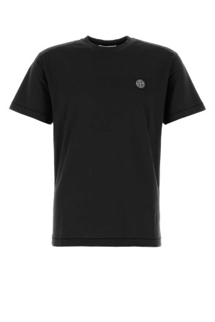Black cotton t-shirt Black STONE ISLAND (210003913)