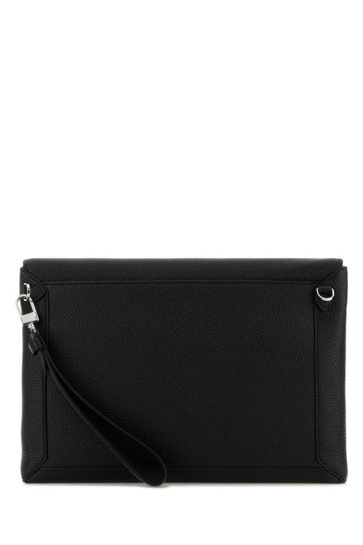 Black leather clutch MONTBLANC (221688)