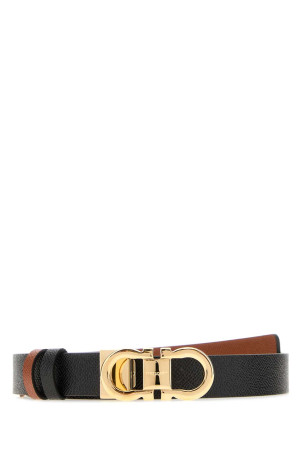 Black leather reversible belt SALVATORE FERRAGAMO (230294780407)