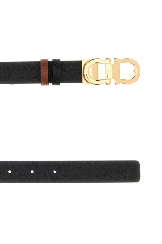 Black leather reversible belt SALVATORE FERRAGAMO (230294780407)