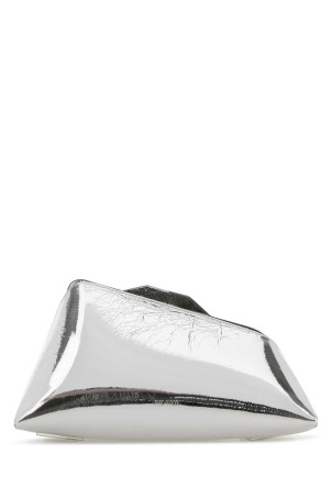 Silver leather 8.30 PM clutch THE ATTICO (241WAH00001LBT070AA)