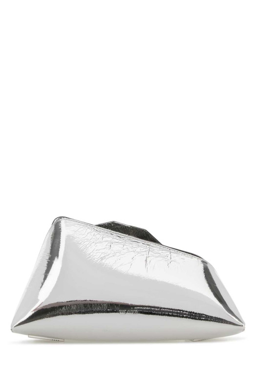 Silver leather 8.30 PM clutch THE ATTICO (241WAH00001LBT070AA)