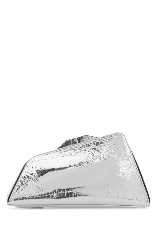 Silver leather 8.30 PM clutch THE ATTICO (241WAH00001LBT070AA)