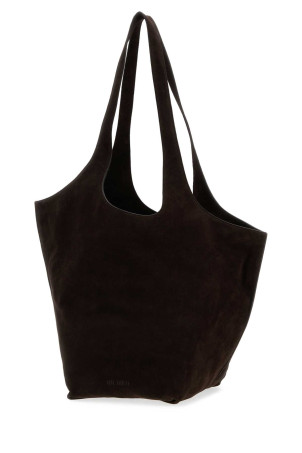 Dark brown suede large Le Scoop shopping bag THE ATTICO (260WAH00066LBT007AA)